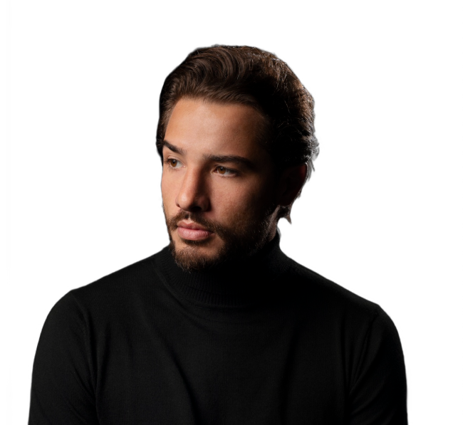 Young and sensitive man thinking